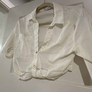 Mango Cream Button-Up Shirt